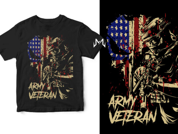 Veteran army (american police) t shirt vector art