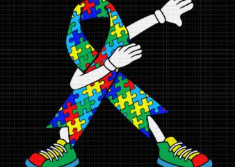 Autism Awareness Dabbing Puzzle Piece Love Dab Dance Svg, Dabbing Puzzle Svg, Autism Awareness Dabbing Puzzle Svg, Autism Awareness Svg t shirt vector