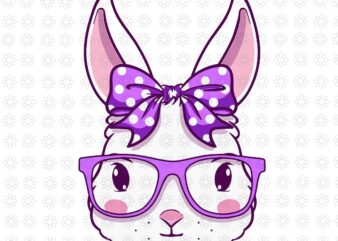 Cute Easter Bunny Face Glasses Svg, Easter Day Rabbit Svg, Easter Day Svg, Bunny Svg, Bunny Face Glasses Svg