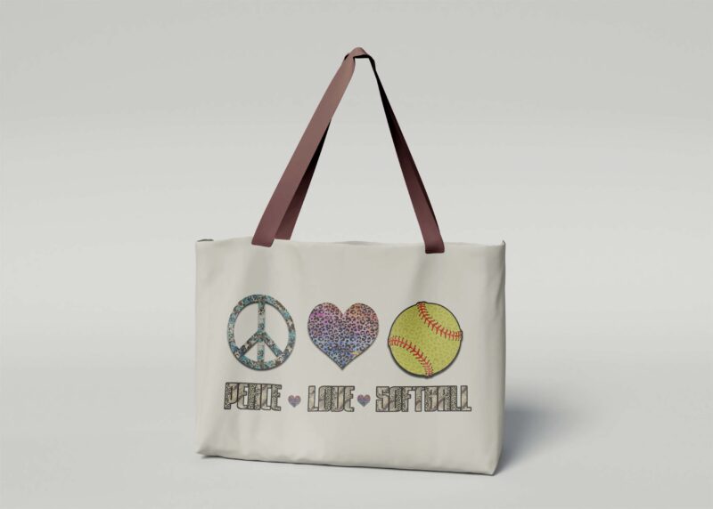 Peace Love Softball Cheetah Tshirt Design
