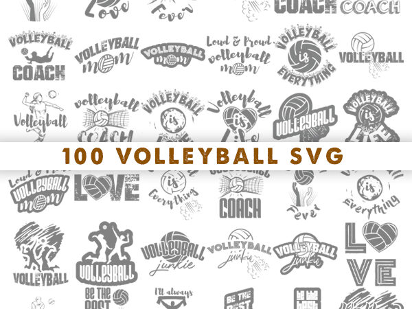 100 volleyball quotes svg png bundle, quotes svg