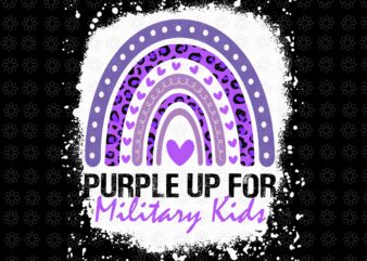 Purple Up For Military Kids Month of the Military Kids Svg, Purple Up For Military Kids Svg, Purple Up Svg, Purple Up Rainbow Svg, Military Child Svg,