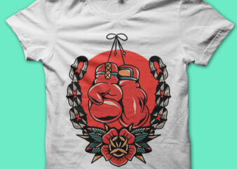 boxing glove t shirt template