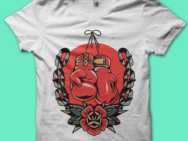 Boxing glove t shirt template