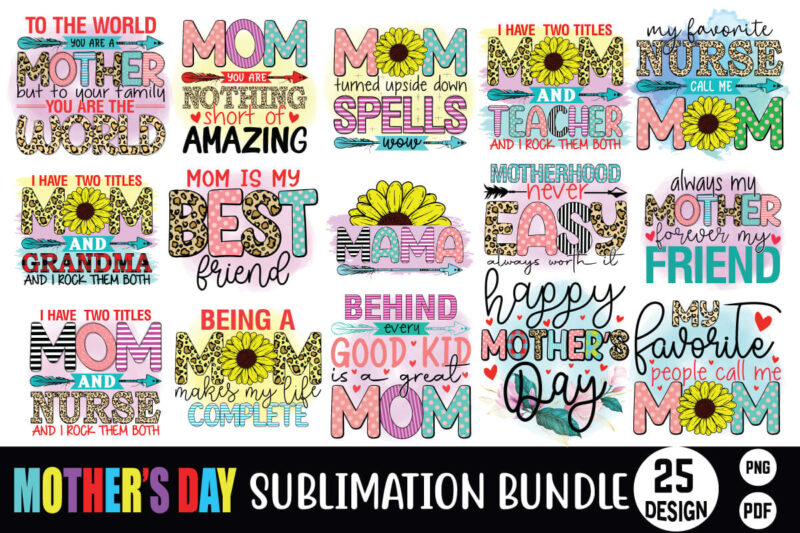 mother’s day t shirt bundle