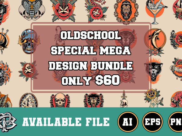Oldschool special mega design bundle 70+ designs