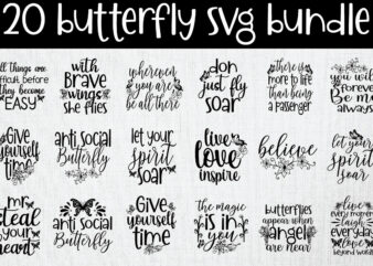 Butterfly SVG Bundle t shirt template