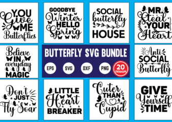 Butterfly svg bundle commercial use svg files for cricut silhouette t shirt vector file butterfly svg funny stay groovy cute rainbow butterfly svg autism awareness flower vintage colorful butterfly flower