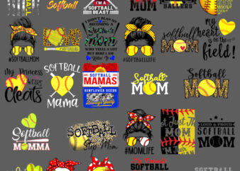 Combo 27 PNG | Softball Mom Sublimation Design Downloads Funny Mom Bun Hair Sunglasses Headband Mom Life PNG – Commercial Use , digital