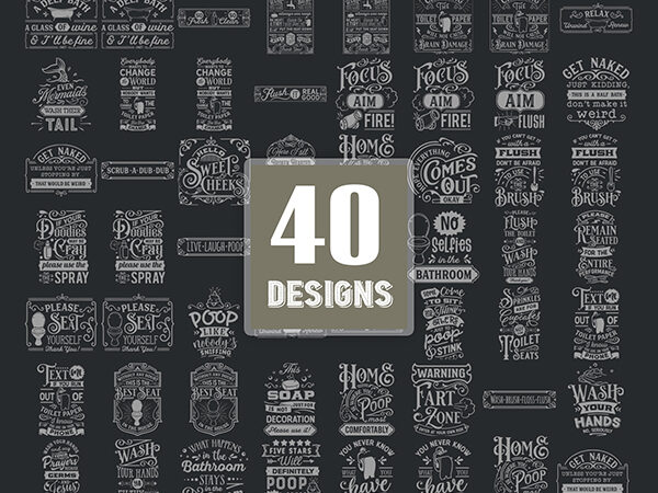 40 svg designs funny bathroom bundle, svg , svg bundle. png
