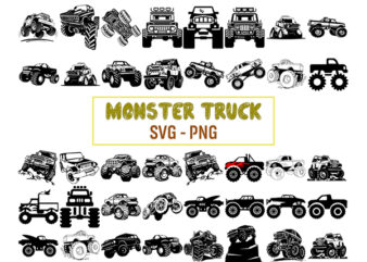 SVG Monster Truck SVG, Truck Svg, Off Road Png, Vehicle Car Vinyl Cricut Cut File Vector, Vinyl File For Silhouette PNG SVG Instant Digital Download. PNG