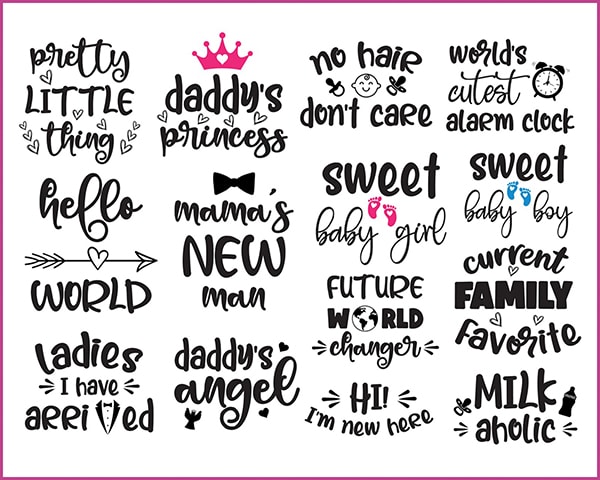 Baby Svg Bundle Baby Onesie Svg Baby Shower Svg Baby Svg Baby Cut File Newborn Svg Onesie Svg Baby Girl Svg Baby Boy Svg Baby Quotes Svg