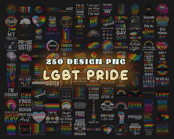 250 LGBT Pride Png Bundle, Gay Pride Png, Rainbow Flag, Pride Equality, Lesbian, LGBT Png,Pride Parade,Gay Lesbian, LGBT Mom, Lgbt Awareness. png