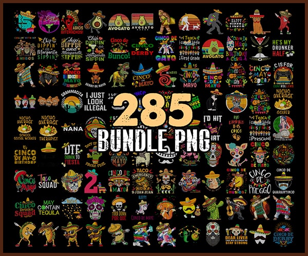 285+ Cinco Drinko Squad PNG Bundle, Lets Fiesta Mexican Cinco De Mayo png, Cinco De Mayo png, Drinking Party Fiesta png,