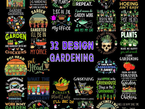 Gardening sublimation bundle gardening png digital graphics instant download for commercial use