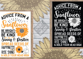 Advice from a sunflower SVG