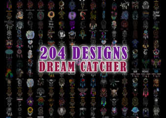 204 Designs Dream Catcher PNG Bundle, Dreamcatcher PNG, BOHO Style Design| Sublimation File, Dream Catcher Native American