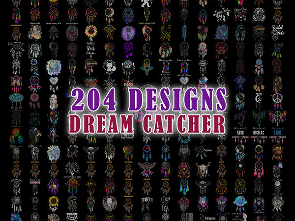 204 designs dream catcher png bundle, dreamcatcher png, boho style design| sublimation file, dream catcher native american