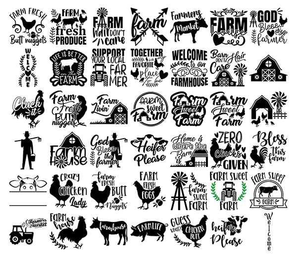 100 COMBO Farmhouse SVG Bundle, Chicken Svg, Farm Life Svg