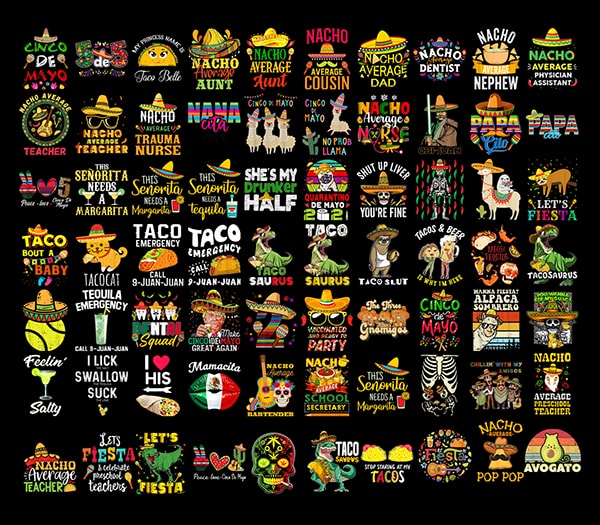 285+ Cinco Drinko Squad PNG Bundle, Lets Fiesta Mexican Cinco De Mayo png, Cinco De Mayo png, Drinking Party Fiesta png,