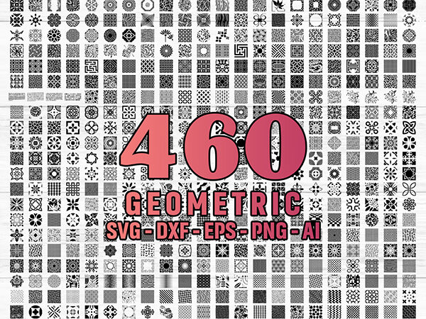 460 combo geometric design svg • geometrical seamless patterns • mandala shape pattern • easy cut files for cricut • check out the variety of designs. png