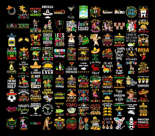 285+ Cinco Drinko Squad PNG Bundle, Lets Fiesta Mexican Cinco De Mayo png, Cinco De Mayo png, Drinking Party Fiesta png,