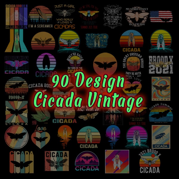 Combo 90 Cicada Vintage PNG, Bundle PNG, Cicada Png, Brood X png, Cicada 2021 png, Cicadas png, Cicada Eastern Brood X, Digital download