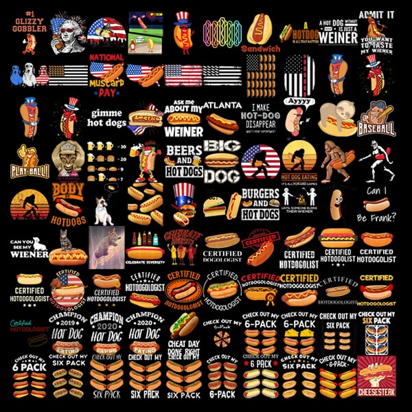 Hot Dog PNG, American Hot Dog, USA FOOD Watercolor png, 4th July sublimation- File only digital download