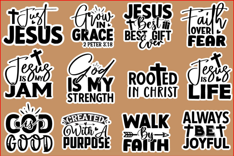 Christian Stickers Design Bundle