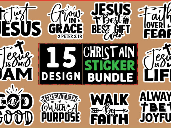 Christian stickers design bundle