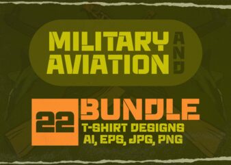 Military and aviation BUNDLE t shirt designs for sale