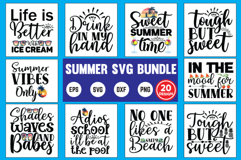 summer svg bundle commercial use svg files for cricut silhouette t shirt vector files summer, svg, summer svg, summer design, summer svg bundle, svg bundle, funny, summer quote, cute, happy,