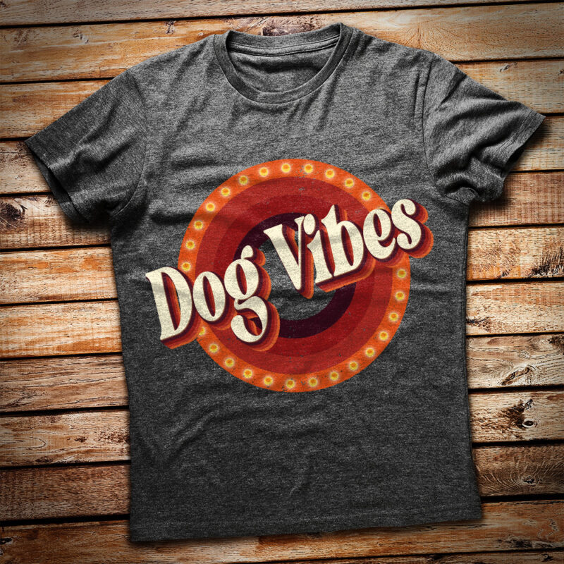Retro Vintage Dog Vibes SVG PNG, Animal Svg, Dog Tshirt Design