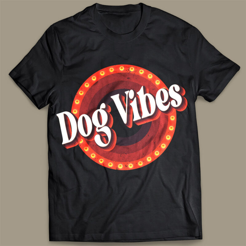 Retro Vintage Dog Vibes SVG PNG, Animal Svg, Dog Tshirt Design