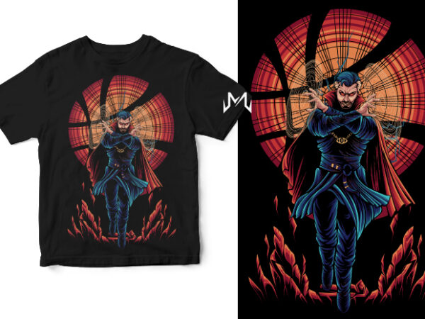 Dr.strange t shirt vector illustration