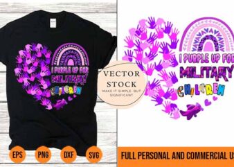 Purple Up Shirt Design For Military Kids Military Child Month Best New 2022