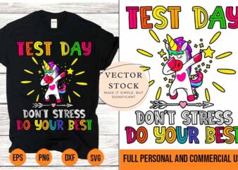 Test Day Shirt Rock The Test Unicorn Teacher svg Best New 2022 t shirt designs for sale