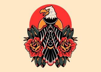 eagle and roses
