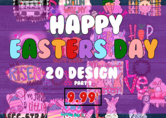 Easter png Bundle part 5 Happy Easter Bunny Mama Vibes Eggstra Hip Hop Hunting Risen Forgiven Gnome Love Thick Thighs Rainbow Truck Chilling Peeps