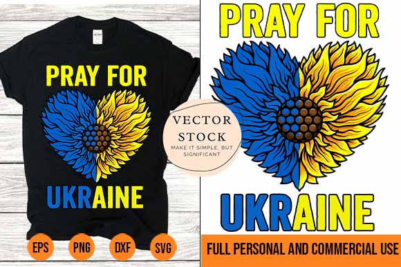 Ukraine flag sunflower pray for peace tshirt design best new 2022
