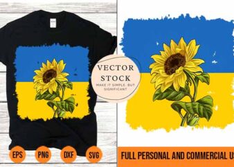Sunflower Ukrainian Flag Pray For Peace tshirt design Best New 2022