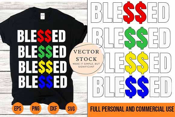 Blessed t-shirt design svg png artwork gift best new 2022