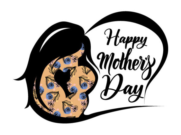 Happy mothers day heart tshirt design