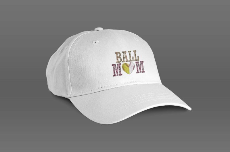 Ball Mom With Heart Tshirt Design