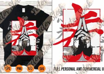 Japanese Anime Ninja Tiger Hand Sign Sublimation svg png Best New 2022 vector clipart