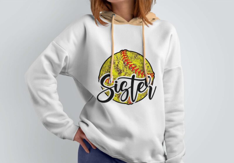 Softball Sister Sport Tshirt Design