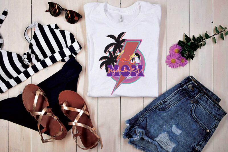 Hot Mom Summer Lightning Tshirt Design
