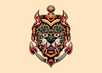 leopard and anchor