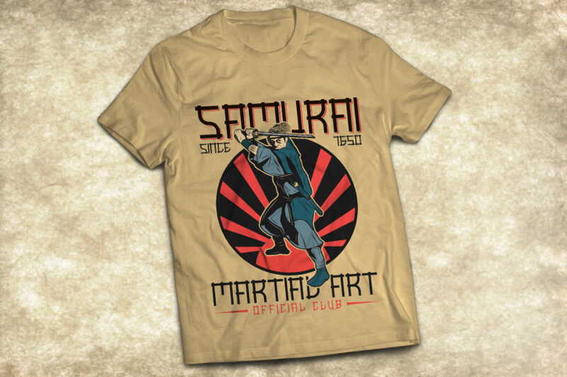 Samurai fighting with a sword