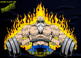 fit and strong to old age. Master Roshi gym parody t shirt graphic design